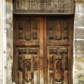 An ancient looking wood door